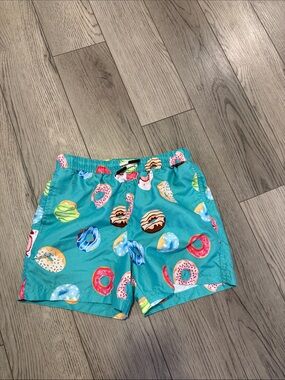 Boy size 7 Donut Print Swim Shorts in good used condition